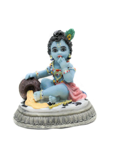 Статуэтка Кришна с горшком масла; Statue of Krishna with a pot of butter