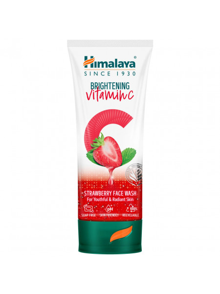 Гель для умывания Клубника и витамин С, 100 мл, производитель Хималая; Himalaya Brightening Vitamin C Strawberry Face Wash 100 ml