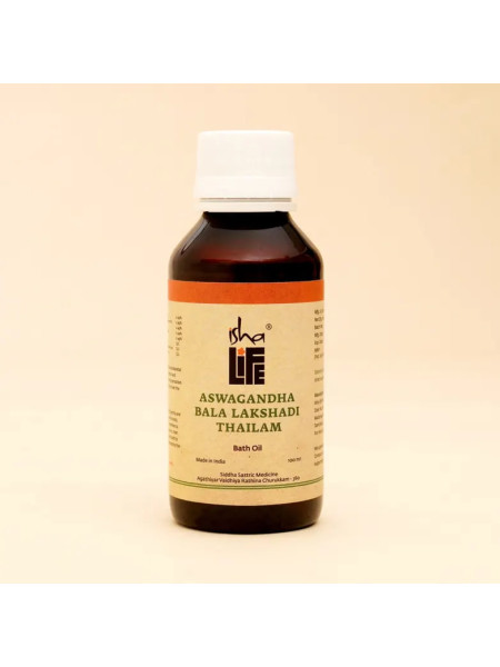 Ашвагандха Бала Лакшади Тайлам (Масло для ванн), 100 мл, Иша Лайф; Aswagandha Bala Lakshadi Thailam (Bath Oil)100 ml, Isha Life