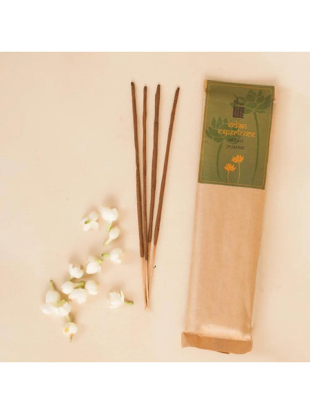 Благовония из жасмина, натуральные травяные, 50 шт., Иша Лайф; Hand rolled pure Jasmine Incense (Pack of 50 Sticks), Isha Life