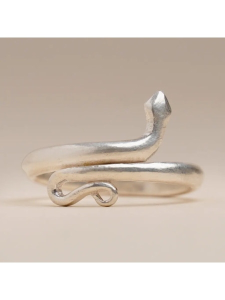 Серебряное энергетическое кольцо (Змеиное кольцо / Сарпасутра), Иша Лайф; Energized Silver Ring (Snake Ring / Sarpasutra), Isha Life