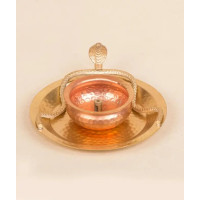 Лампа латунная со змеей, Иша Лайф; Hammered Snake Lamp, Isha Life