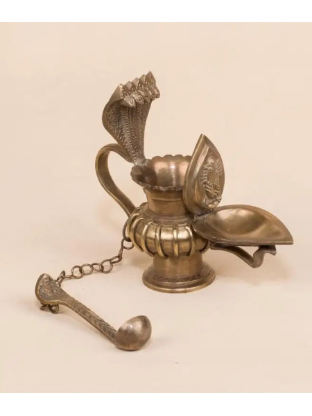 Лампа Линга Бхайрави с ложкой, Иша Лайф; Linga Bhairavi Lamp with Spoon, Isha Life