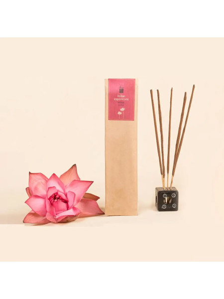 Благовония палочки "Лотос", натуральные травяные, 10 шт., Иша Лайф; Lotus Incense/Agarbatti  (Pack of 10 pc), Isha Life