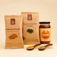 Набор для детокса: мед, ним, куркума, Иша Лайф; Daily Detox: Neem, Turmeric, Himalayan Honey, Isha Life