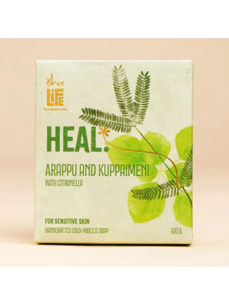 Мыло ручной работы с цитронеллой, Иша Лайф; Arappu and Kuppaimeni with Citronella handcrafted soap, Isha Life