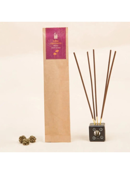 Благовония палочки "Ночная королева", натуральные травяные, 10 шт., Иша Лайф; Night Queen Incense/Agarbatti  (Pack of 10 pc), Isha Life