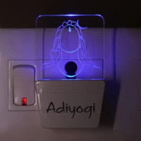 Ночной светильник из стекла Адийоги, Иша Лайф; Adiyogi Etched Glass Night Lamp, Isha Life