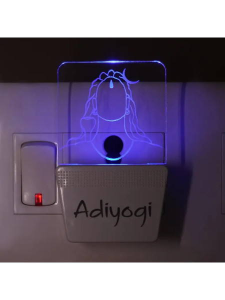 Ночной светильник из стекла Адийоги, Иша Лайф; Adiyogi Etched Glass Night Lamp, Isha Life