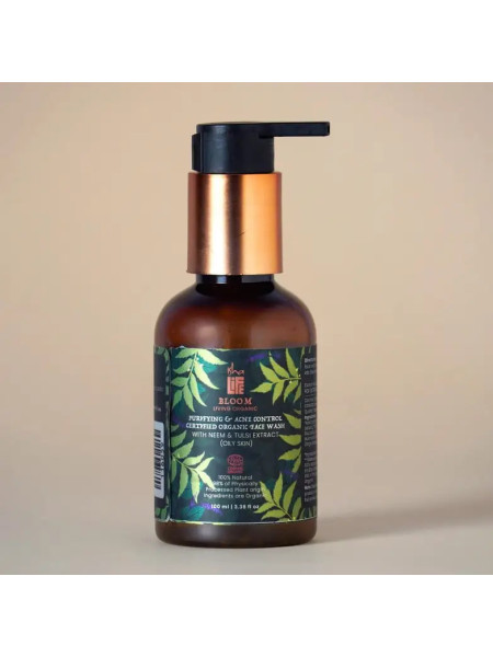 Средство для умывания лица от акне с экстрактом нима и тулси, 100 мл, Иша Лайф; Acne Control Face Wash With Neem & Tulsi Extract, 100ml, Isha Life