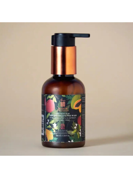 Средство для умывания с экстрактом яблока и папайи, 100 мл, Иша Лайф; Face Wash With Apple & Papaya Extract, 100ml, Isha Life