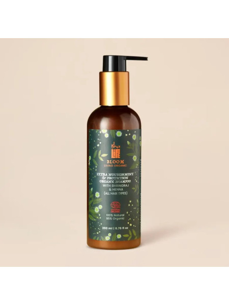 Шампунь «Питание и защита» с Брингараджем и хной, 200мл, Иша Лайф; Nourishment & Protection Shampoo with Bhringraj & Henna, 200ml, Isha Life
