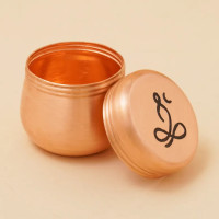 Медная шкатулка Вибхути (большая), Иша Лайф; Copper Vibhuti Box (Large) - Sadhaka, Isha Life