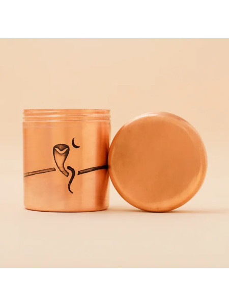 Медная шкатулка Вибхути (большая) - змея, Иша Лайф; Copper Vibhuti Box (Tall) - Naga, Isha Life
