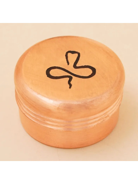 Медная шкатулка Вибхути (маленькая) - змея, Иша Лайф; Copper Vibhuti Box (Small) - Naga, Isha Life