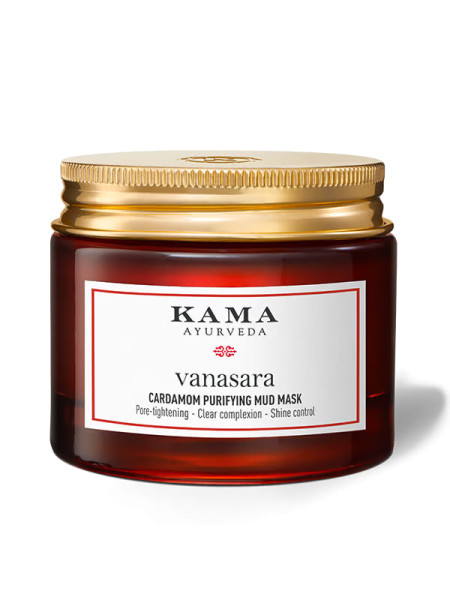 Очищающая грязевая маска с кардамоном, 50 мл, Кама Аюрведа; Vanasara Cardamom Purifying Mud Mask, 50 ml, Kama Ayurveda