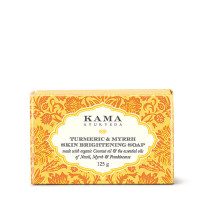 Мыло для осветления кожи с куркумой и миррой, 125 г, Кама Аюрведа; Turmeric & Myrrh Skin Brightening Soap, 125 g, Kama Ayurveda