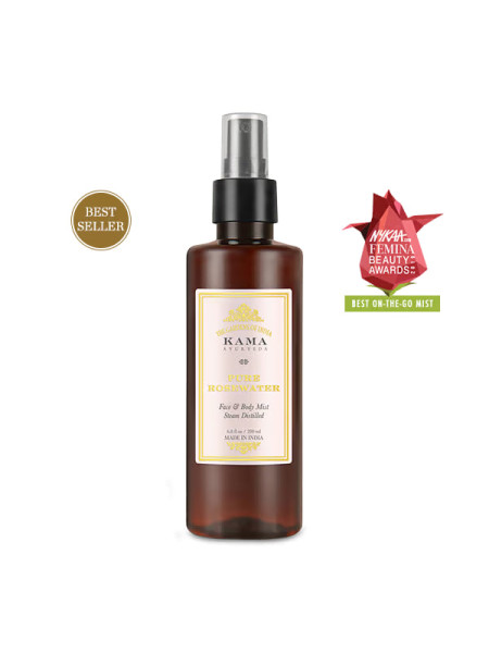 Чистая розовая вода для тела и лица, 200 мл, Кама Аюрведа; Pure Rose Water, 200 ml, Kama Ayurveda