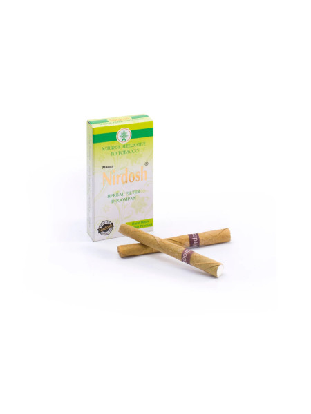 Травяные сигареты, мята и гвоздика, 10 шт., Нирдош; Clove Mint Taste – Nirdosh Herbal Dhoompan, 10 pcs