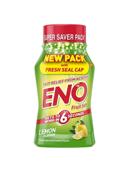 Эно, скорая помощь для желудочно-кишечного тракта, 100 г; Eno Powder, 100 g, Flavour Lemon