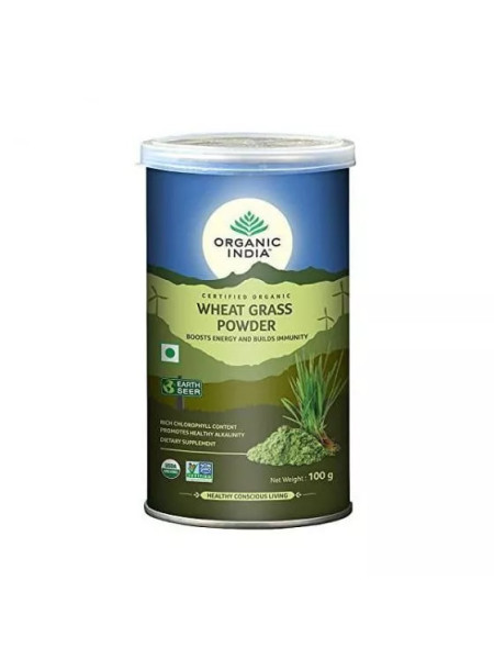 Порошок из ростков Пшеницы (Витграсс), 100 г, Органик Индия; Wheatgrass Powder, 100g, Organic India