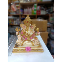 Ганеша мурти, мрамор; Marble Ganesh Murti (7 Inches), Rasbiharilal