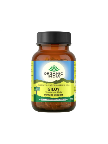 Гилой, устойчивость иммунитета, 60 капсул, Органик Индия; Giloy, Immunity Strength, 60 Capsules, Organic India