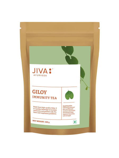 Чай Гилой, для иммунитета, 150 г, Джива Аюрведа; Giloy Tea, 150 g, Jiva Ayurveda
