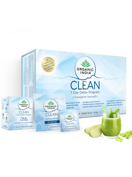 Набор для полного курса детокса (7 дней), Органик Индия; Clean 7 Days Kit, Organic India