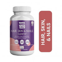 Витамины для волос, кожи, и ногтей Тата 1 мг Суприм, 60 капсул; Tata 1mg Hair, Skin & Nails Supreme Biotin Capsule