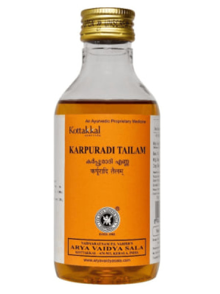 Карпуради Тайлам, 200 мл, Коттаккал Аюрведа; Karpuradi Tailam Arya Vaidya Sala, Kottakkal, 200 ml