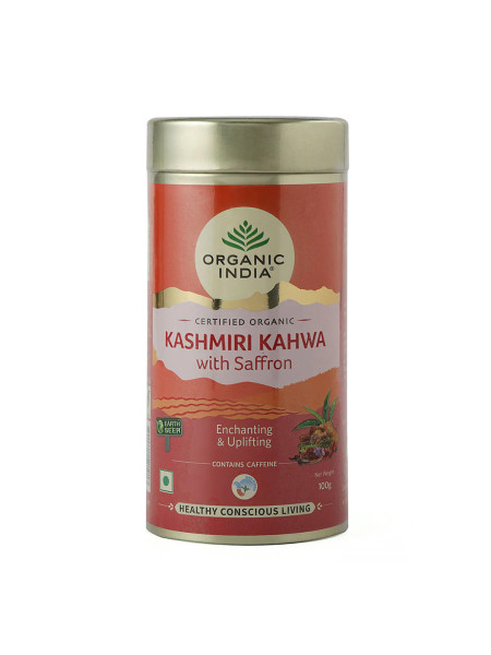 Кашмири Кваха с шафраном, 100 г, Органик Индия; Kashmiri Kwakha with saffron, 100 g, Organic India