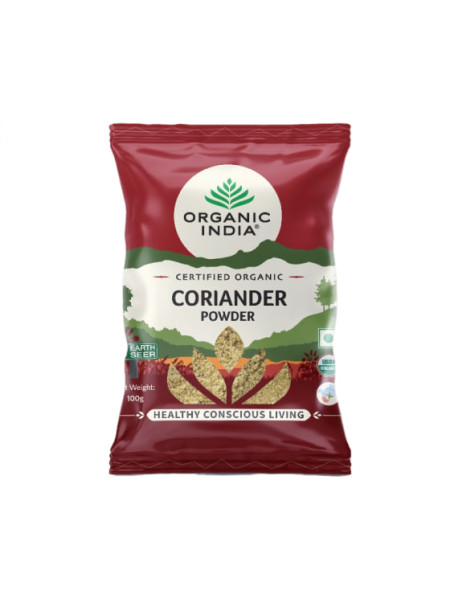 Кориандр молотый, 100 г, Органик Индия; Ground Coriander, 100 g, Organic India
