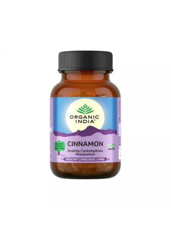 Органическая корица Organic India: 60 капсул для метаболизма