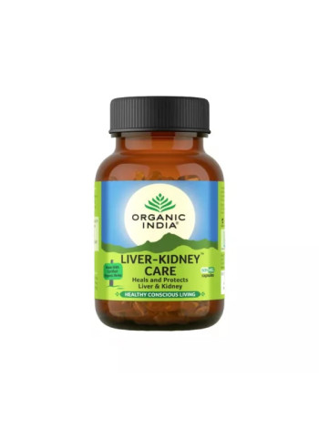Ливер-Кидни Кеар: Здоровая печень и почки с Organic India (180 капсул)