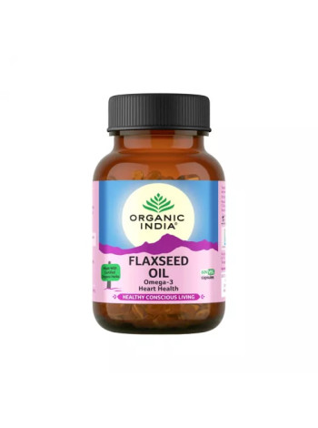 Органическое льняное масло Organic India: 60 капсул — мощная поддержка здоровья