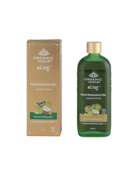 Масло для волос: амла и жожоба, 120 мл, Органик Индия; Hair Oil: Amla & Jojoba, 120 ml, Organic India