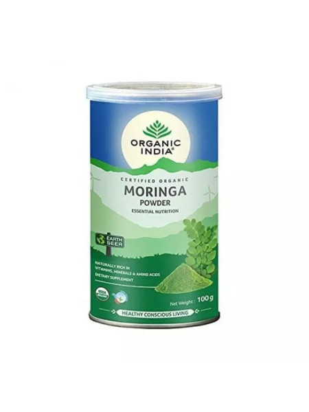 Моринга, витамины и минералы, 100 г, Органик Индия; Moringa, 100 g, Organic India