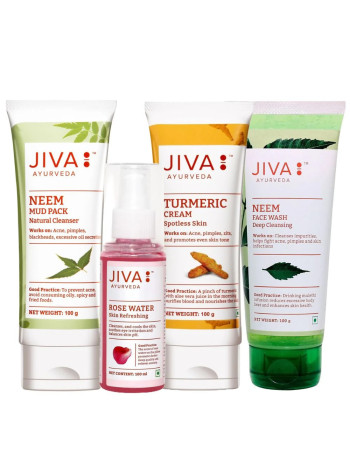 Набор косметики для проблемной кожи с акне, Джива Аюрведа; Acne Special Skin Combo – Combo of 4
