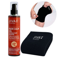 Набор: масло Пейн Колм 200 мл и наколенник, Джива Аюрведа; Combo Of Pain Calm Oil 200 ml with Free Knee Cap, Jiva Ayurveda