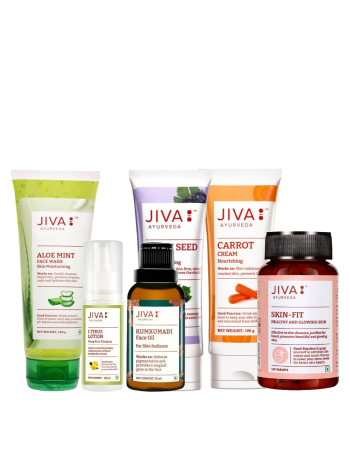 Набор косметики для сухой кожи, Джива Аюрведа; Dry Skin Combo, Jiva Ayurveda