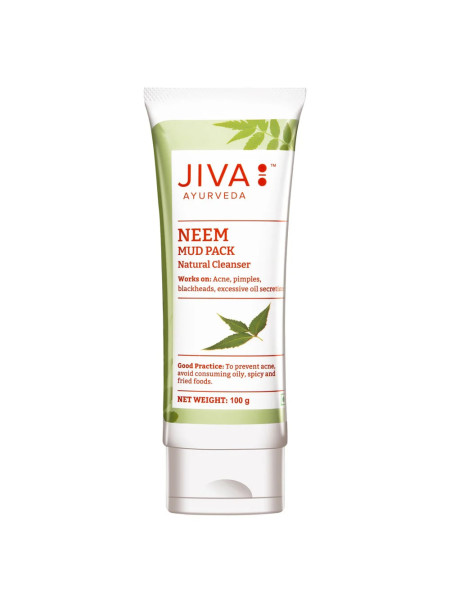 Средство для умывания с нимом, 100 г, Джива Аюрведа; Neem Mud Pack, 100g, Jiva Ayurveda