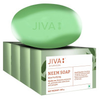 Мыло с нимом, набор 4 штуки по 75 г, Джива Аюрведа; Neem Soap 75gm (pack of 4), Jiva Ayurveda
