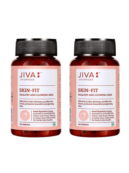 Скин фит, 120 таблеток для здоровья кожи, Джива Аюрведа; Skin fit, 120 tablet, Jiva Ayurveda