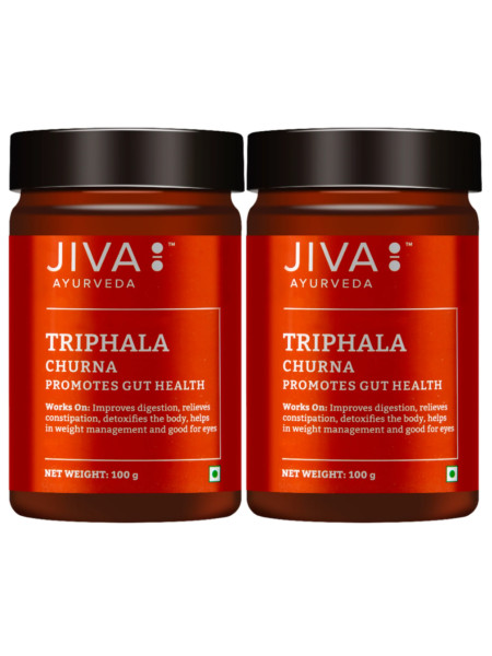 Трифала чурна, 100 г - 2 упаковки, Джива Аюрведа; Triphala churna, 100 g - 2 packs, Jiva Ayurveda