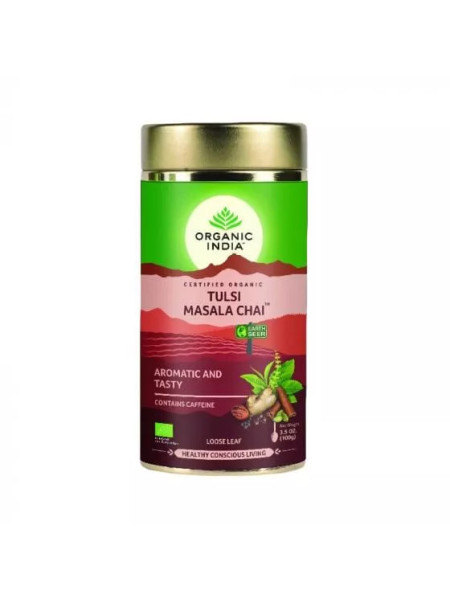 Тулси Масала Чай, 100 г, Органик Индия; Tulsi Masala Tea, 100 g, Organic India