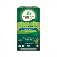 Чай тулси зеленый с бергамотом, 25 пакетиков, Органик Индия; Tulsi Green Tea Earl Grey, 25 sachets, Organic India