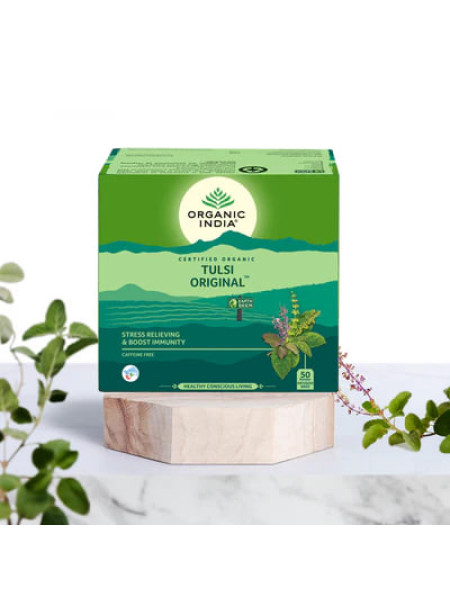 Чай тулси ориджинал, 50 пакетиков, Органик Индия; Tulsi tea original, 50 bags, Organic India