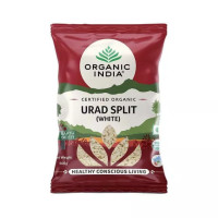 Белый Урад Дал колотый, 500 г, Органик Индия; White Urad Dal Split, 500g, Organic India