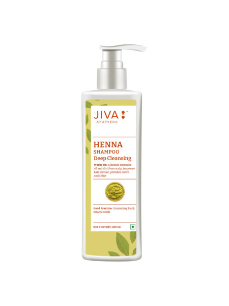 Шампунь с хной, 200 мл, Jiva Ayurveda; Henna Shampoo, 200 ml, Jiva Ayurveda
